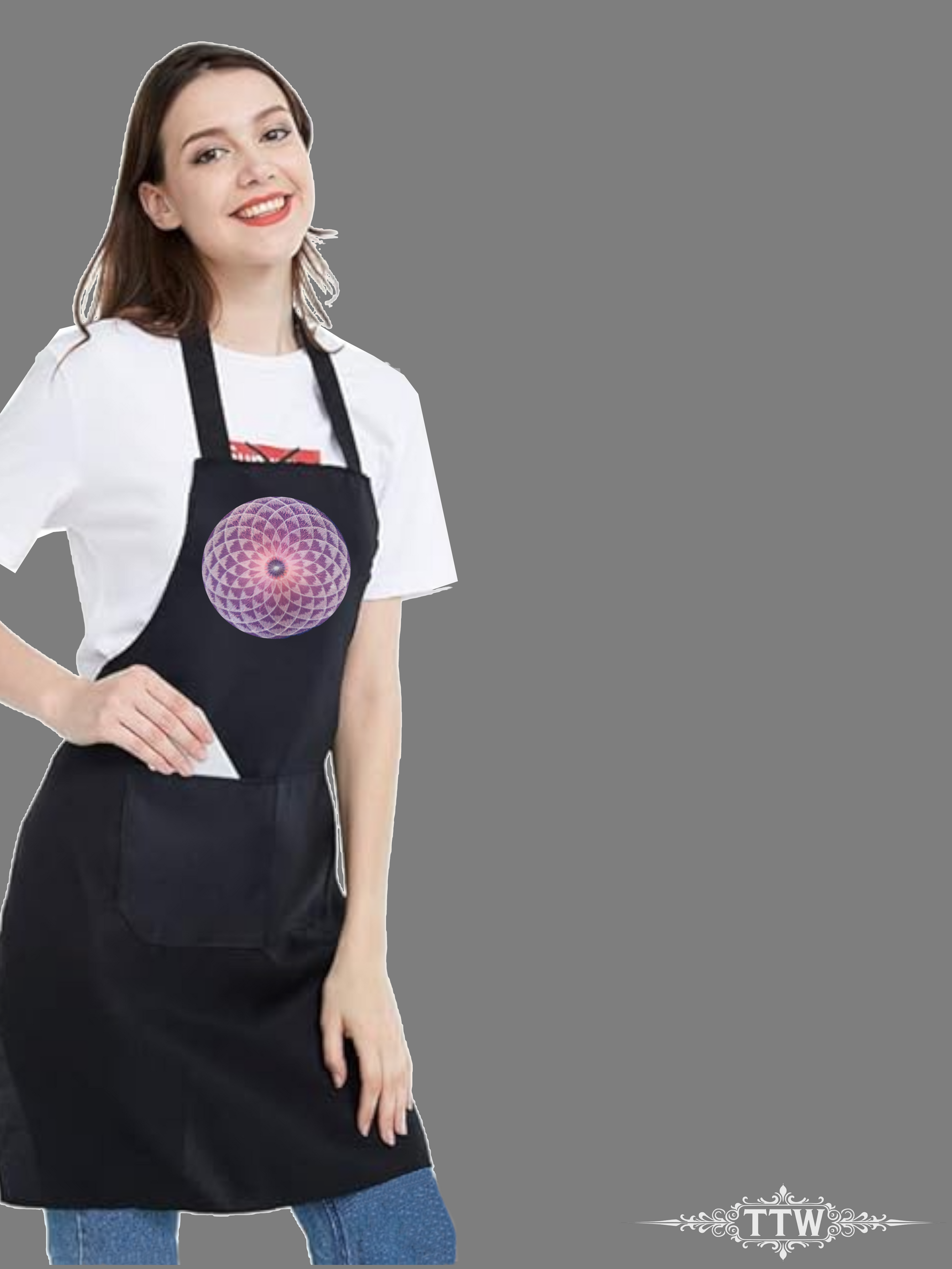 Pink Swirl Apron