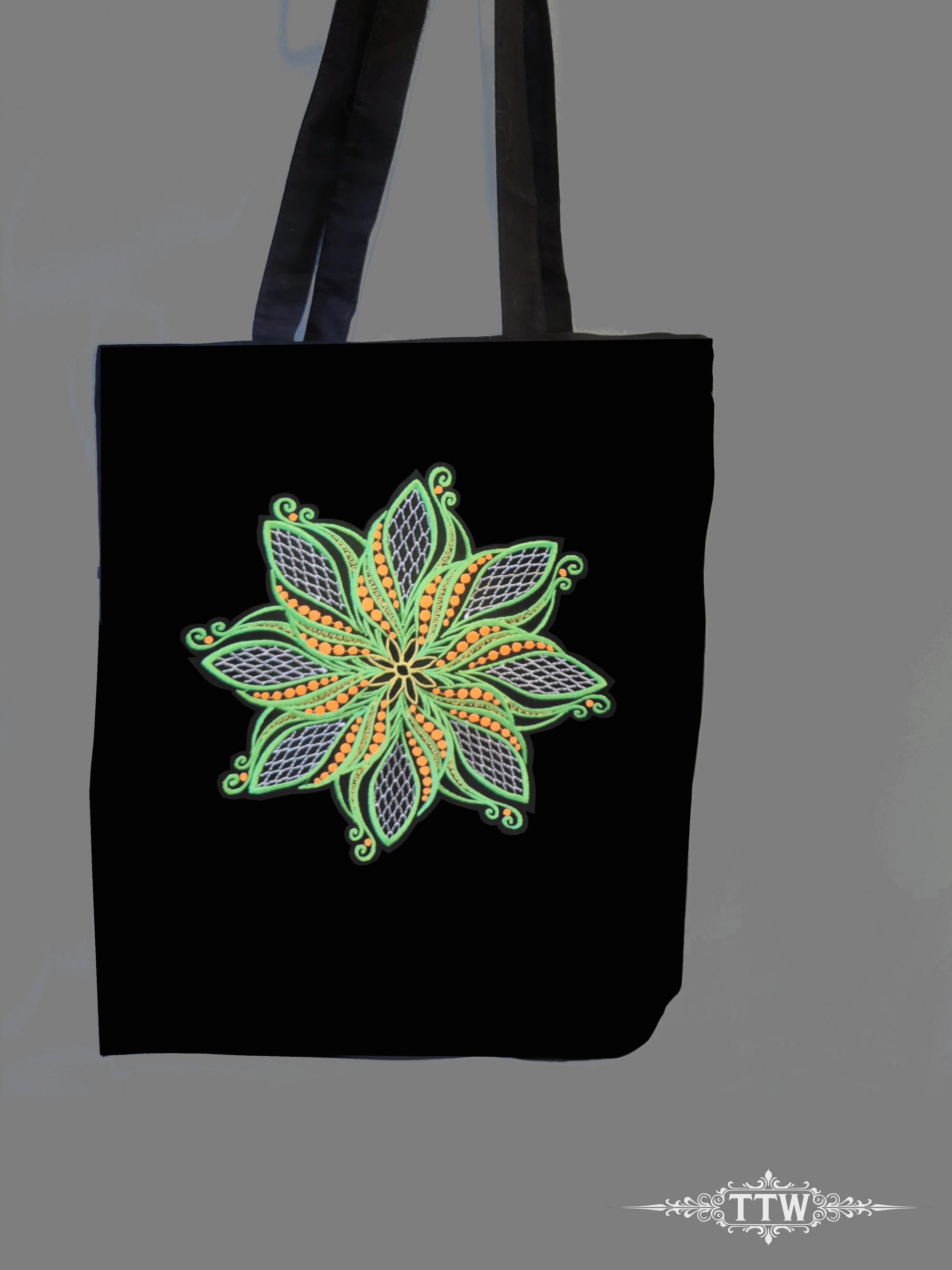 Green Swirl Tote Bag