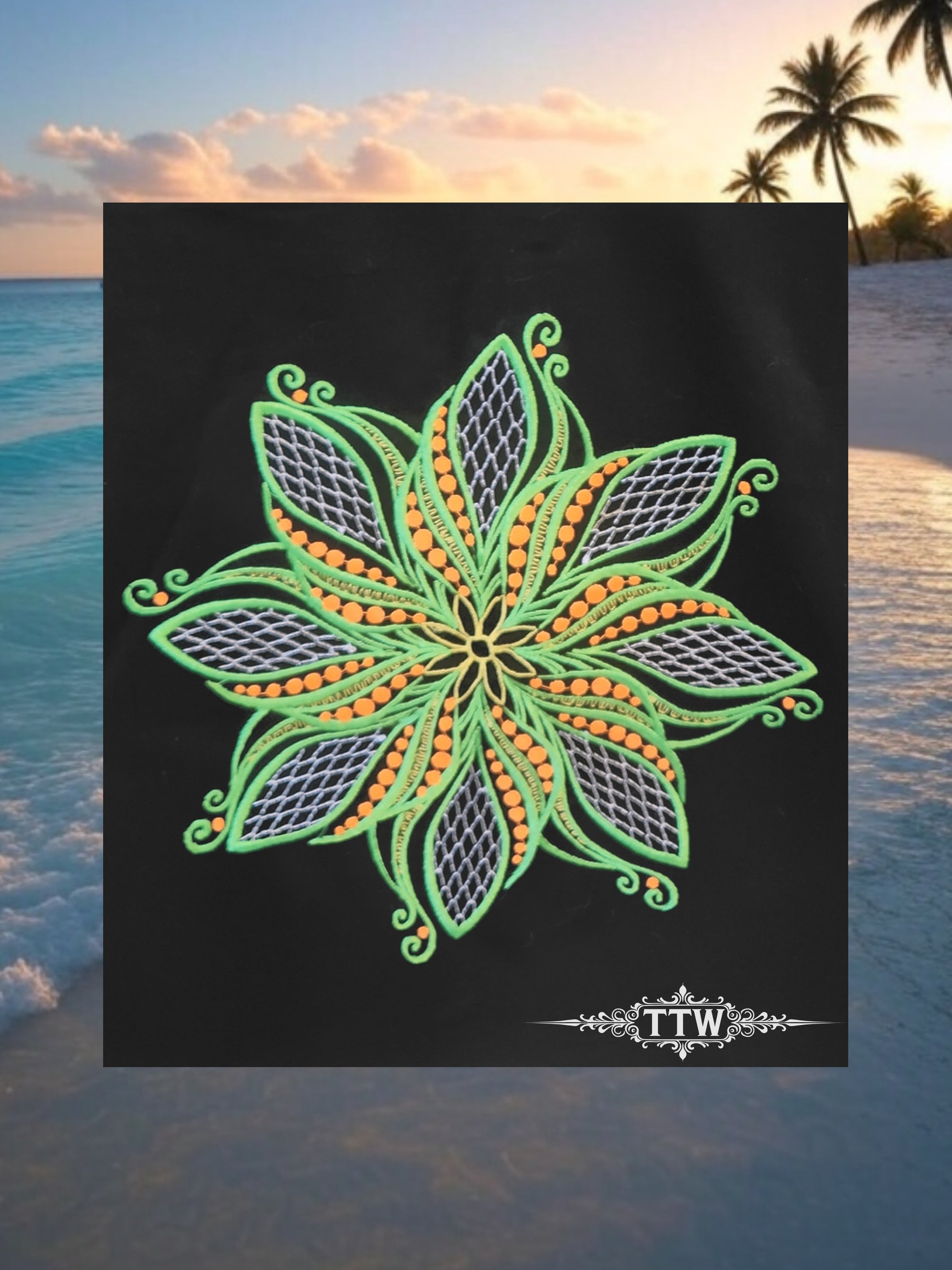 Green Swirl Tote Bag