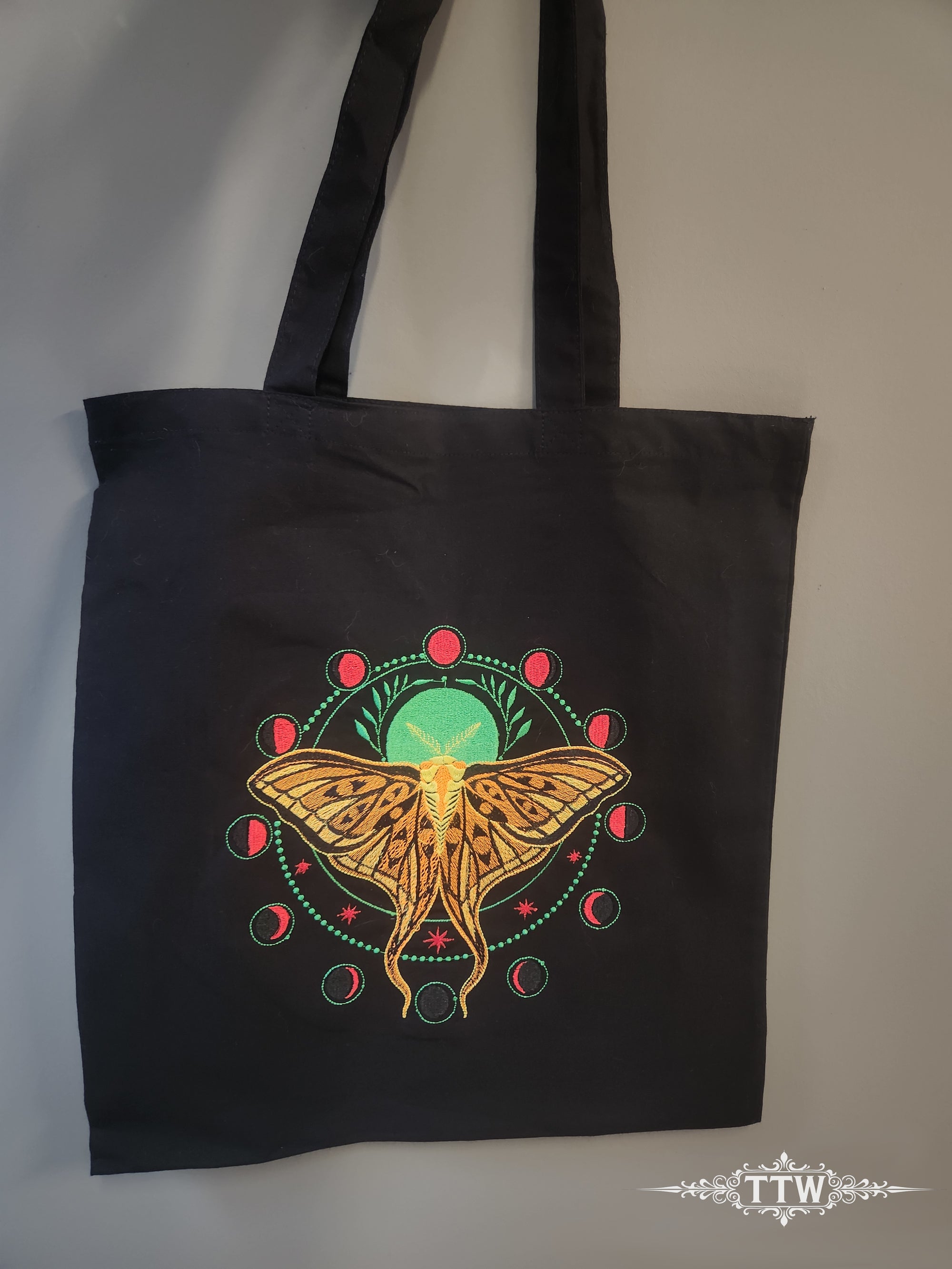 Moth Moon Cycle Tote Bag