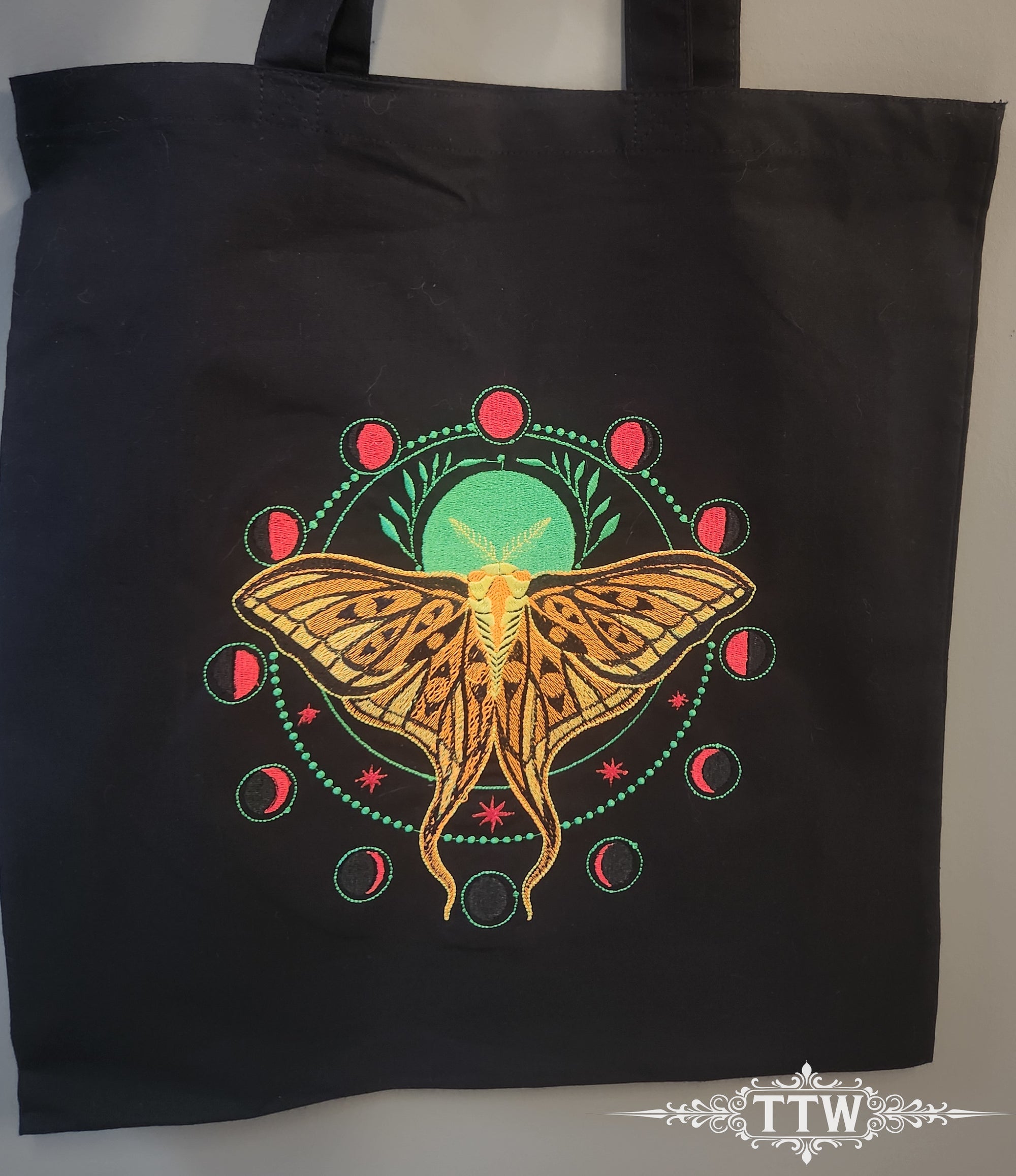 Moth Moon Cycle Tote Bag
